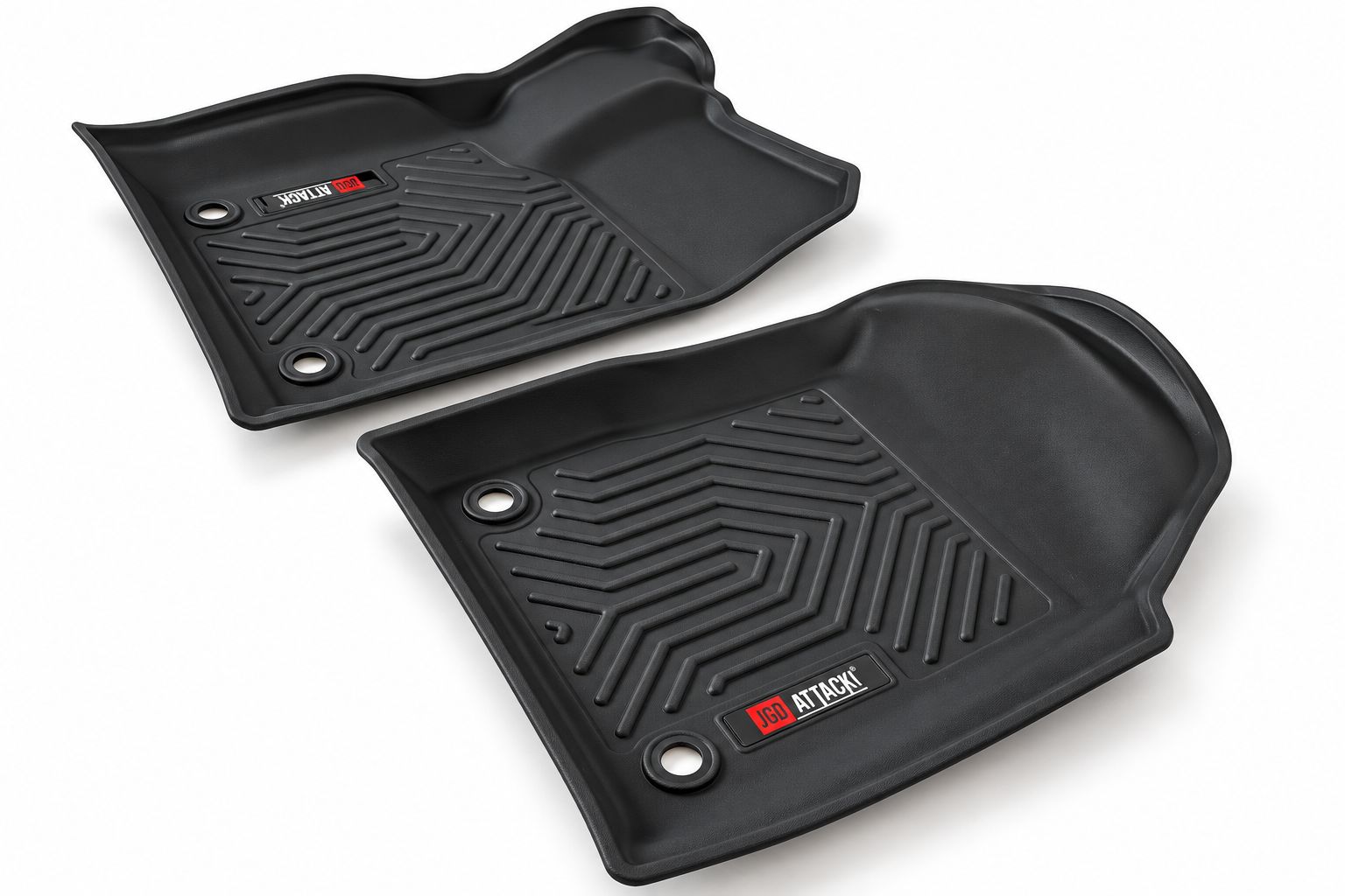 3D-golv- och bagagerumsmattor i TPE – 7 delar – Dodge Durango 2014–2025, sjusitsig med tre sätesrader - 3