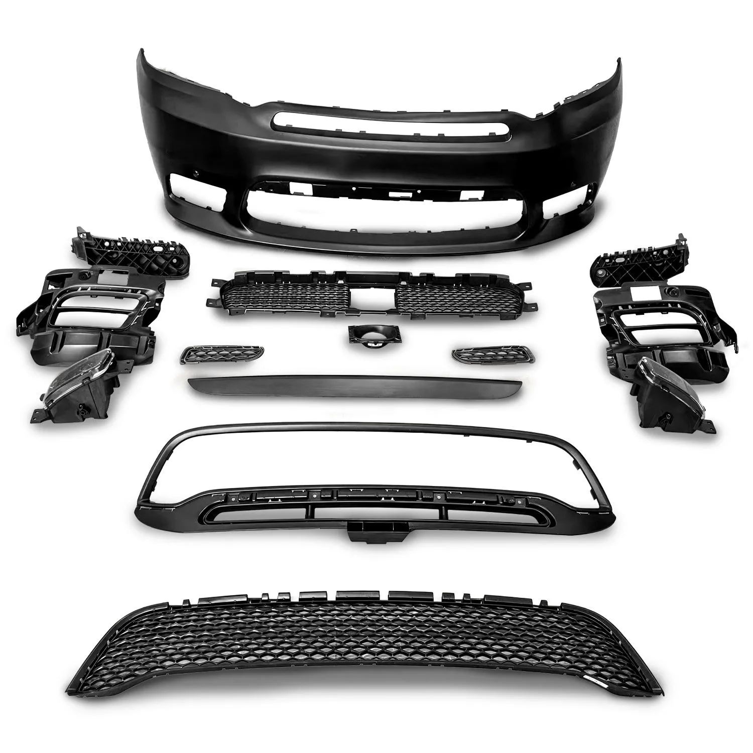 Frontstötfångare med LED-varselljus – IKON 2018+ SRT-stil – Dodge Durango 2014–2020 - 4