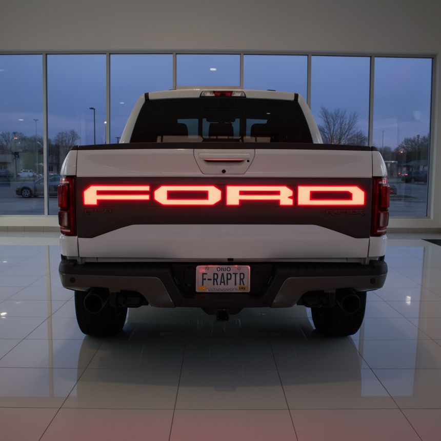 LED Bakluckepanel – Raptor Style – Mattsvart (F150 15-17) - 6