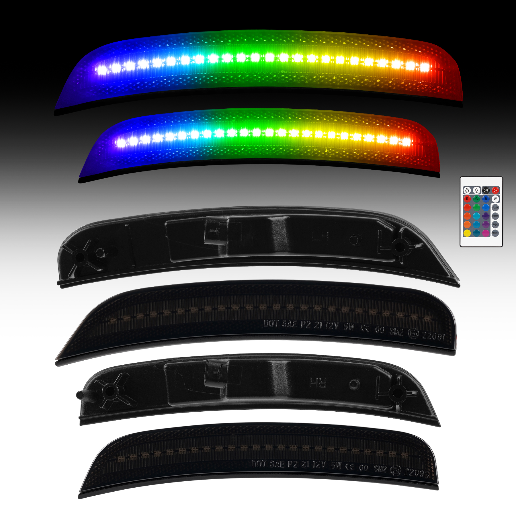 RGB LED-sidomarkeringar fram och bak – sats (CHRYSLER 300 15–23) - 13