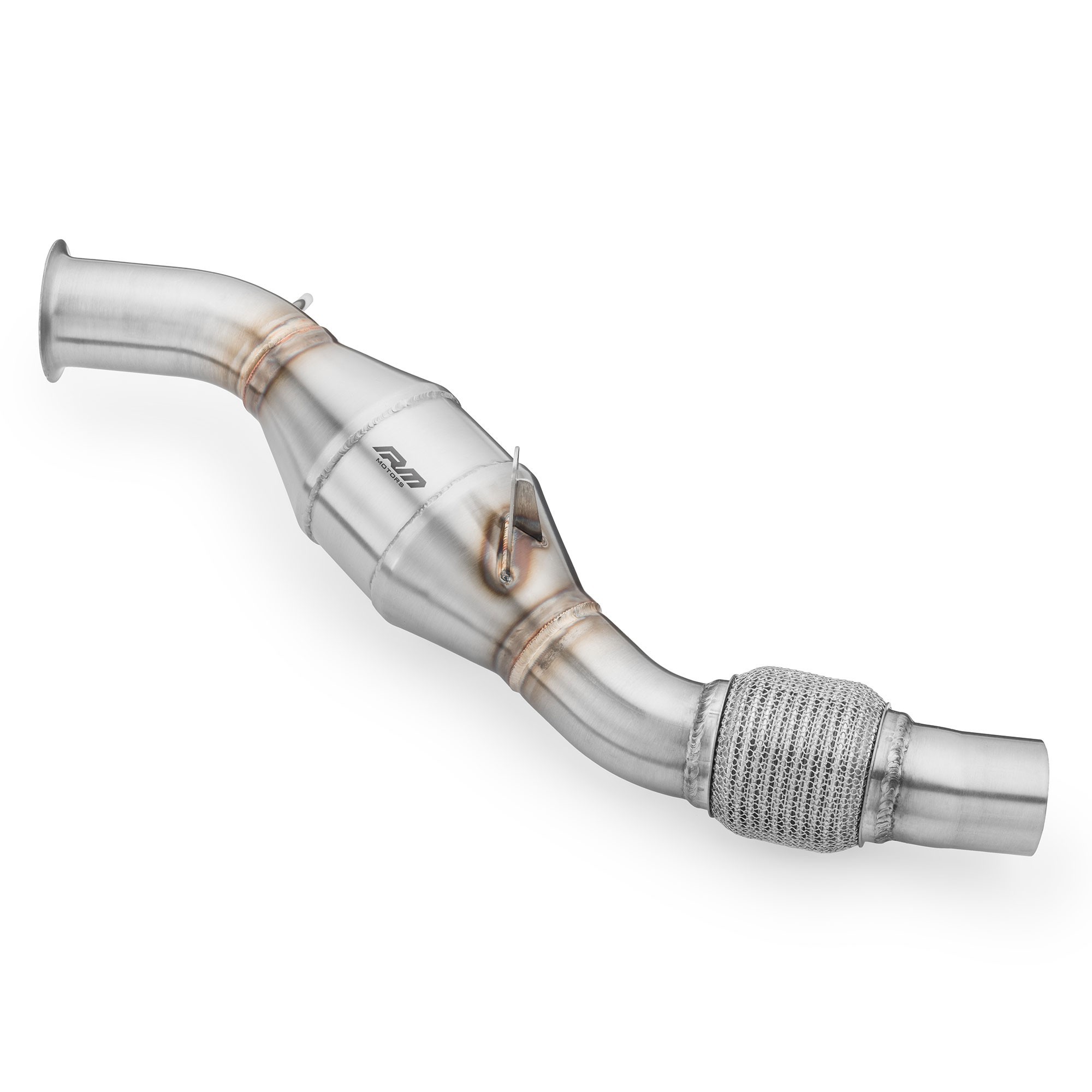 RM Motors downpipe BMW E90, E91, E92, E93 316d, 318d, 320d N47 med katalysator - 2