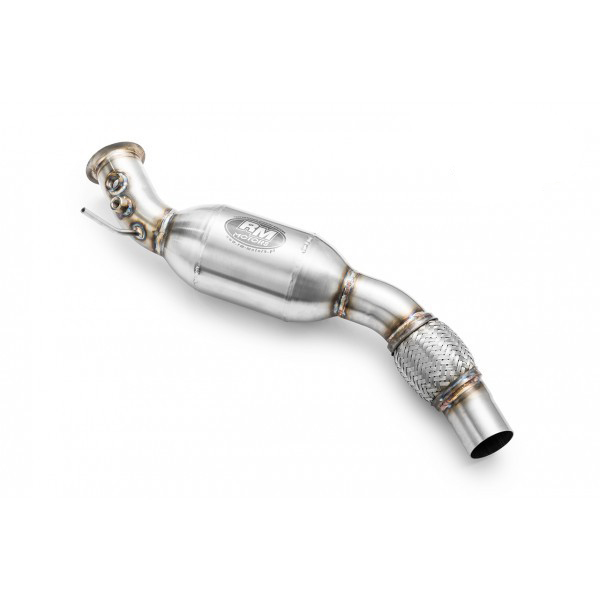 RM Motors downpipe BMW E81, E87, E82, E88 116d, 118d, 120d, 123d N47 med ljuddämpare