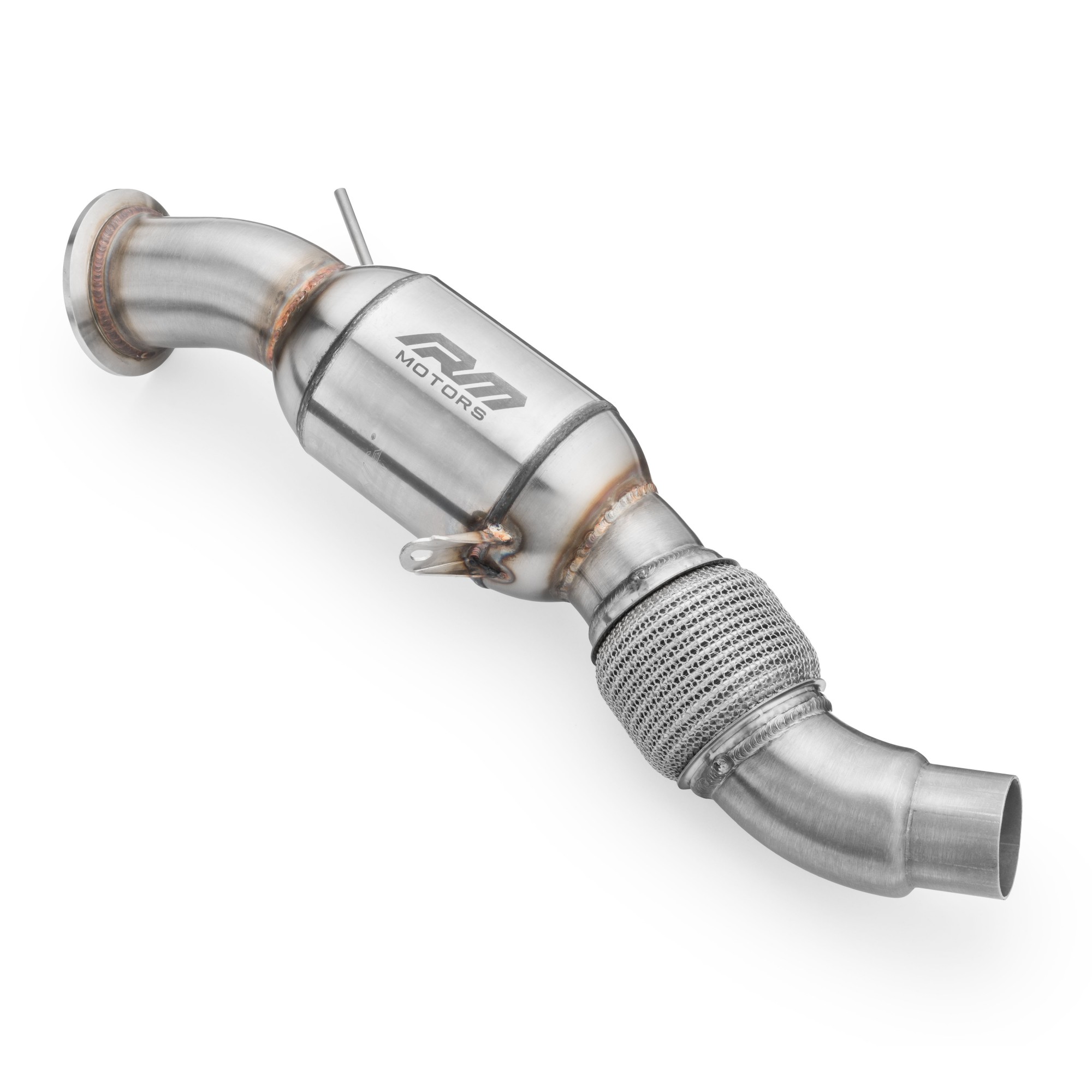 RM Motors downpipe BMW E90, E91, E92, E93 325d, 330d, 330xd M57N2 med ljuddämpare - 2