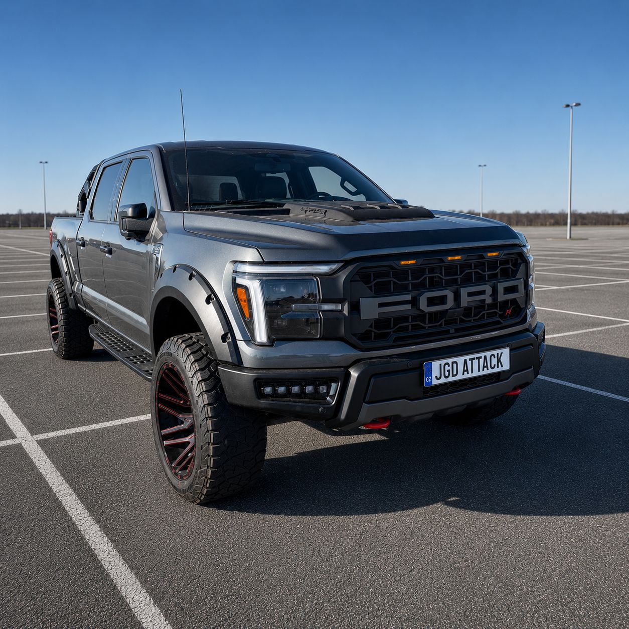 Huvscoop – Raptor Style – Mattsvart (F150 21-23) - 10