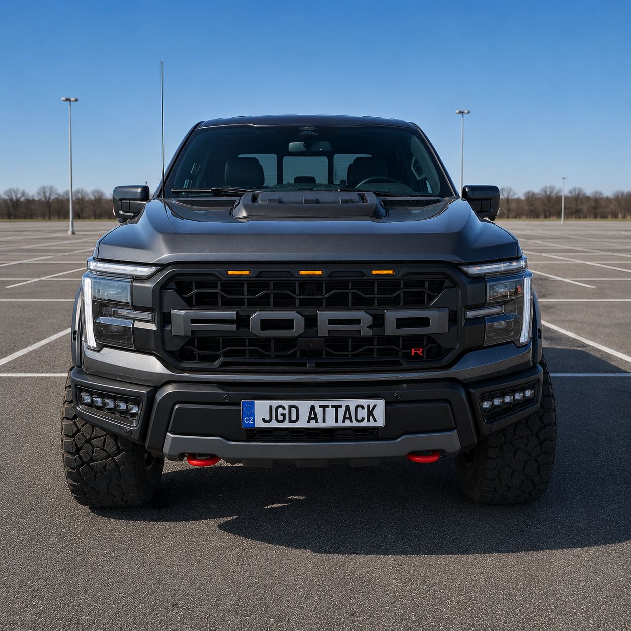 Huvscoop – Raptor Style – Mattsvart (F150 21-23) - 8