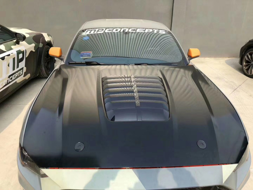 GT500 Style Aluminum Huv (MUSTANG 18-20 GT, Ecoboost)