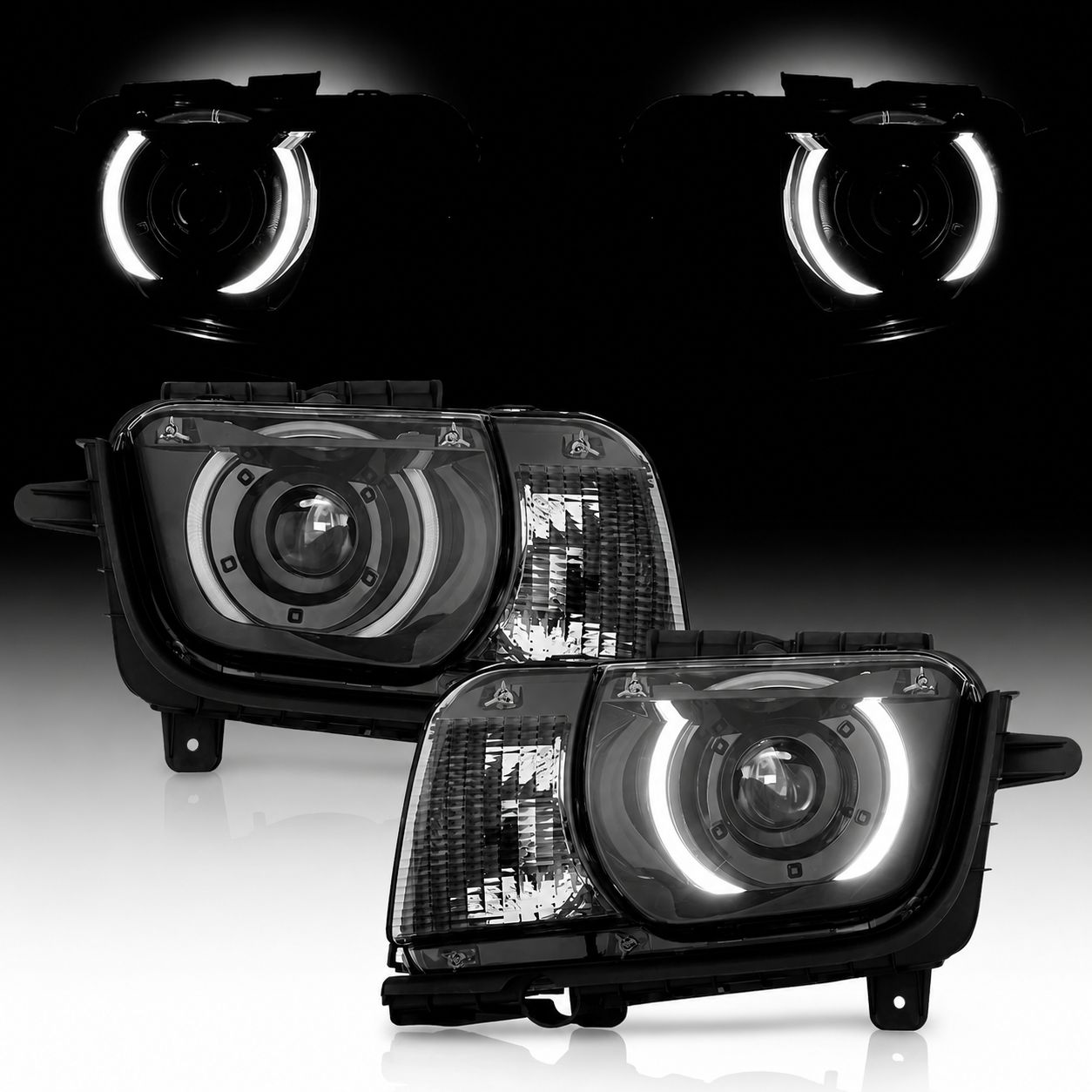 PERFORMANCE-strålkastare LED DRL + halogen – set (CAMARO 10–13)