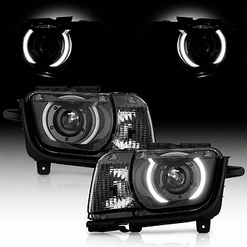 PERFORMANCE-strålkastare LED DRL + halogen – set (CAMARO 10–13)