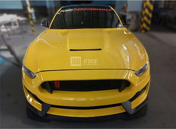 GT350 Style Aluminum Huv (MUSTANG 15-17 GT, Ecoboost, V6)