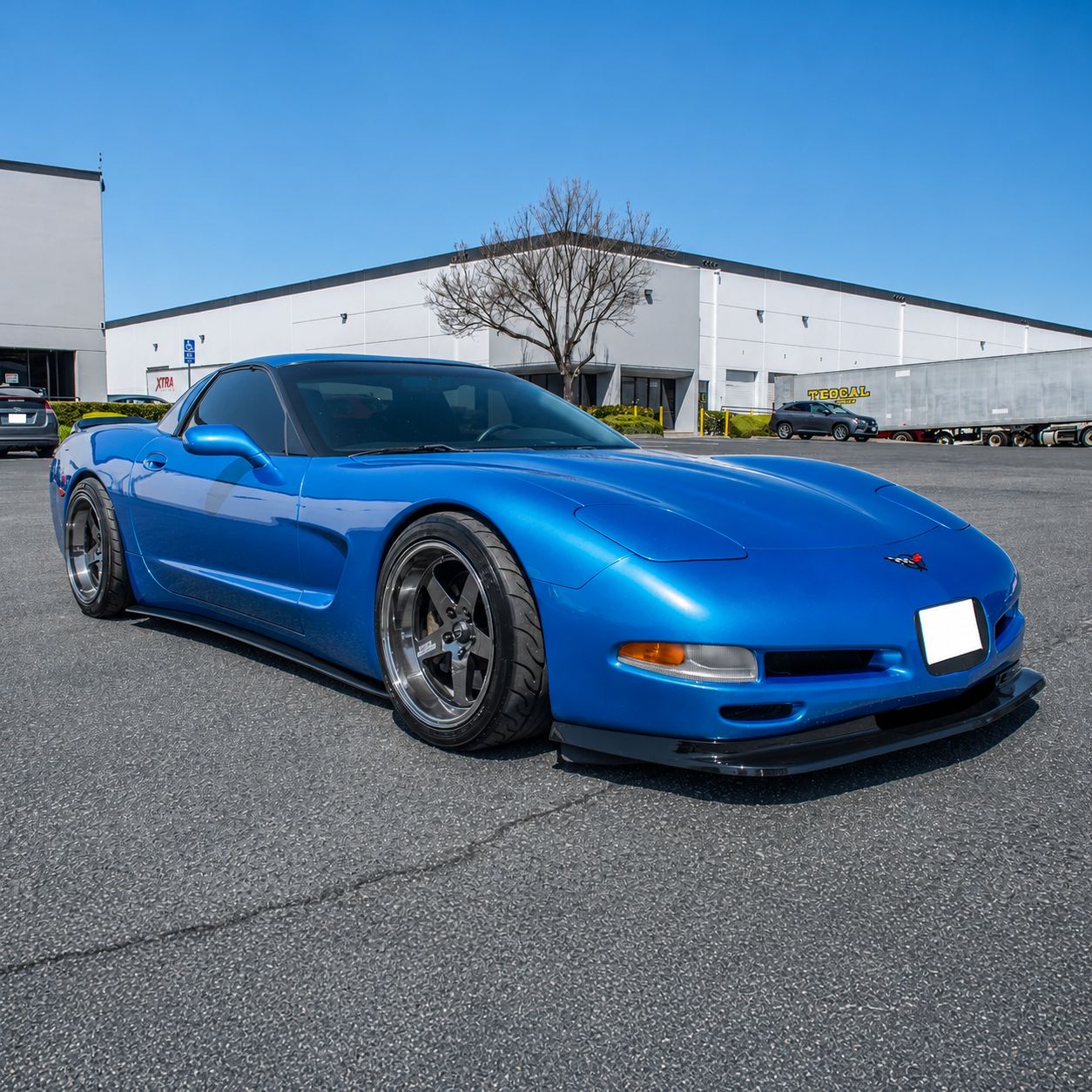 EOS sidokjolar med bakre stänkskydd – blanksvart (CORVETTE C5 97–04) - 3