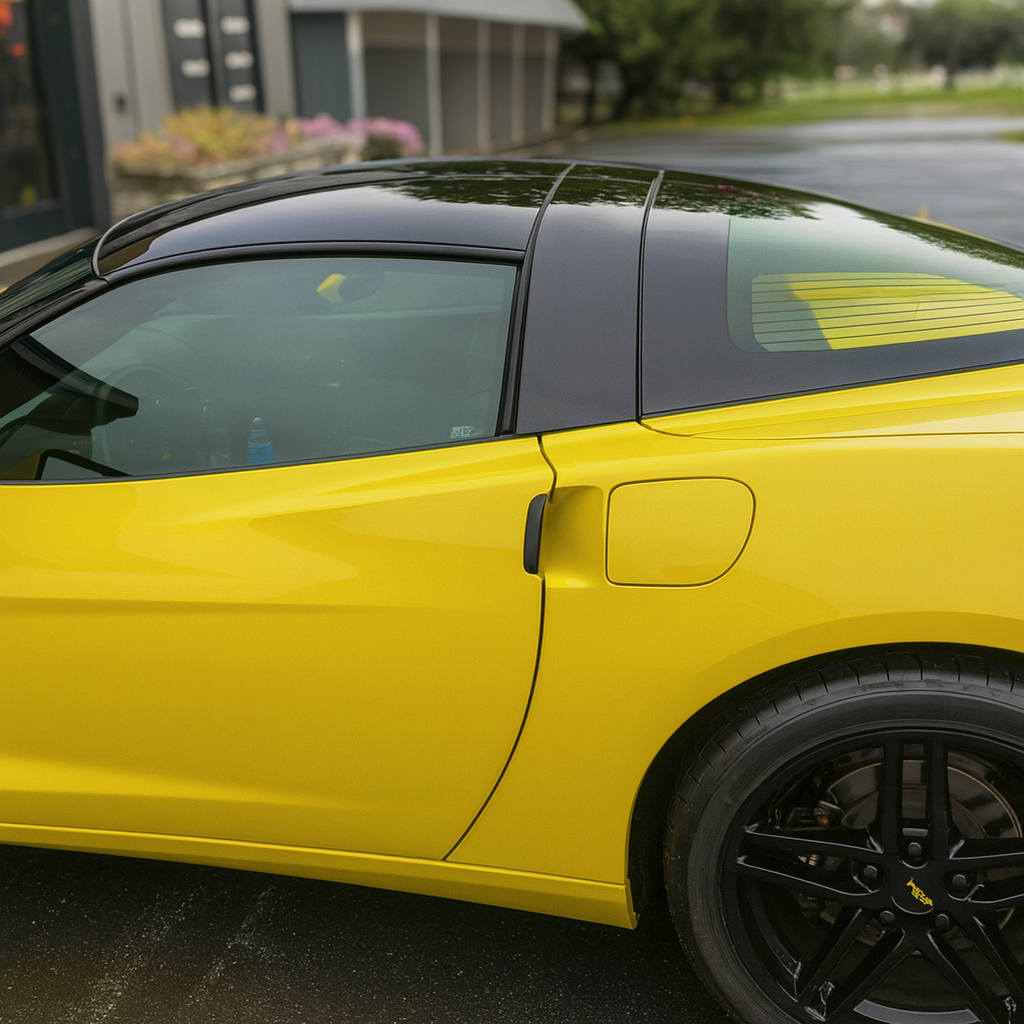 Halobågekåpa / B-stolpskåpa – blanksvart (CORVETTE C6 05–13)