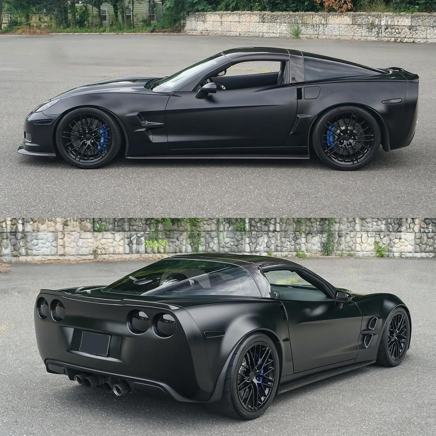 Halobågekåpa / B-stolpskåpa – blanksvart (CORVETTE C6 05–13) - 3