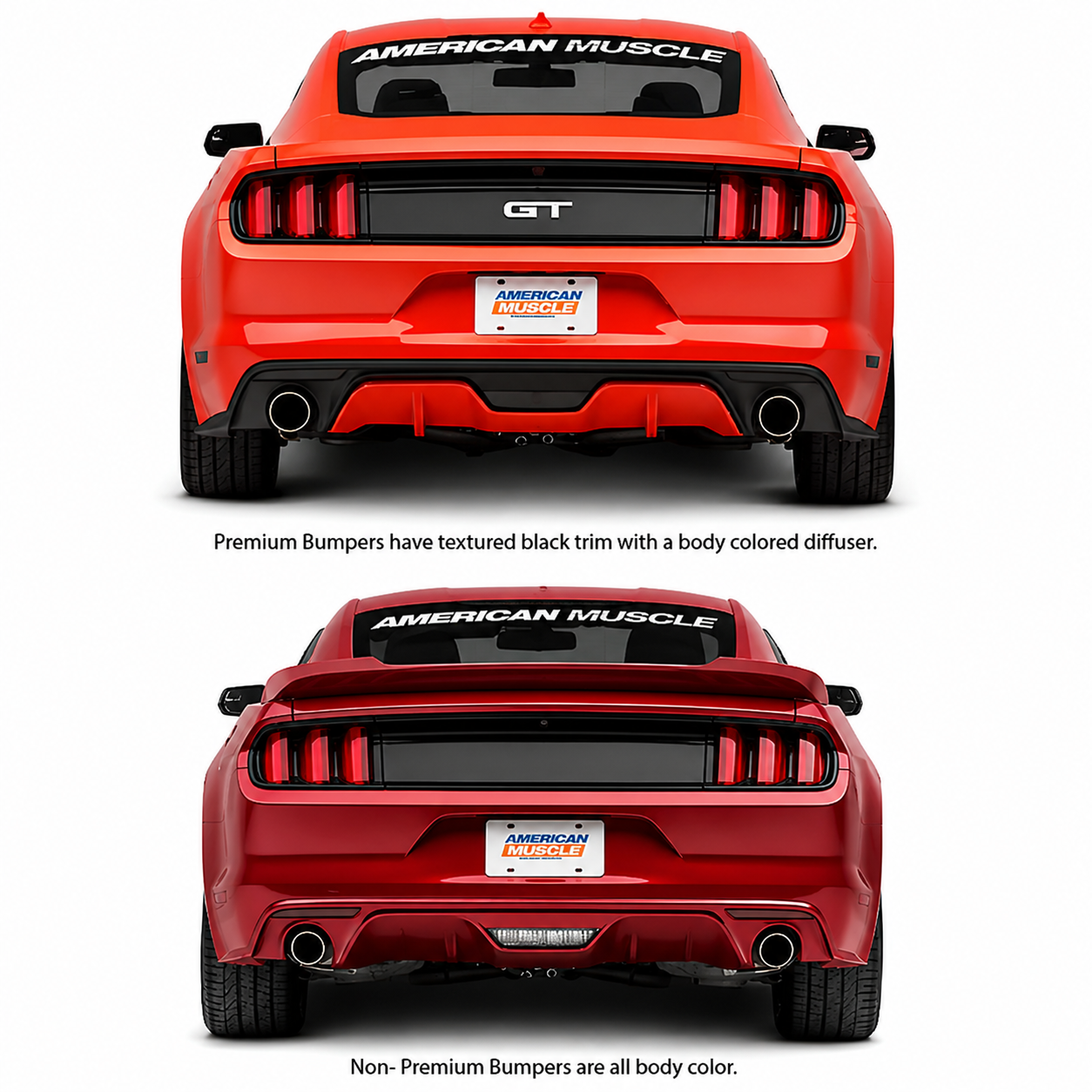 Bakre diffuser – GT350 stil – enkla ändrör (Mustang 15-17 GT Premium, EcoBoost Premium) - 5