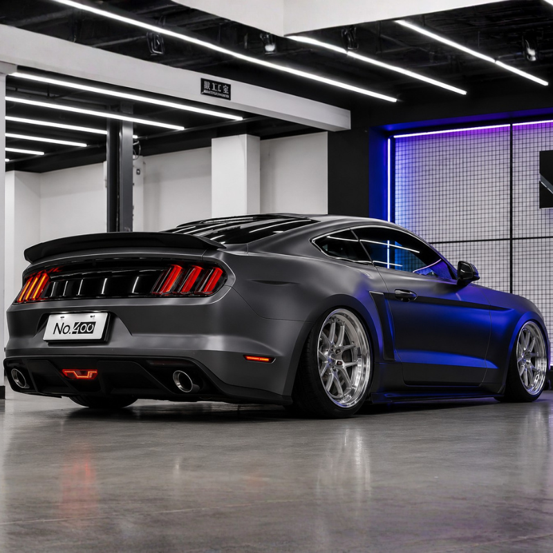 Bakre diffuser – GT350 stil – enkla ändrör (Mustang 15-17 GT Premium, EcoBoost Premium) - 3
