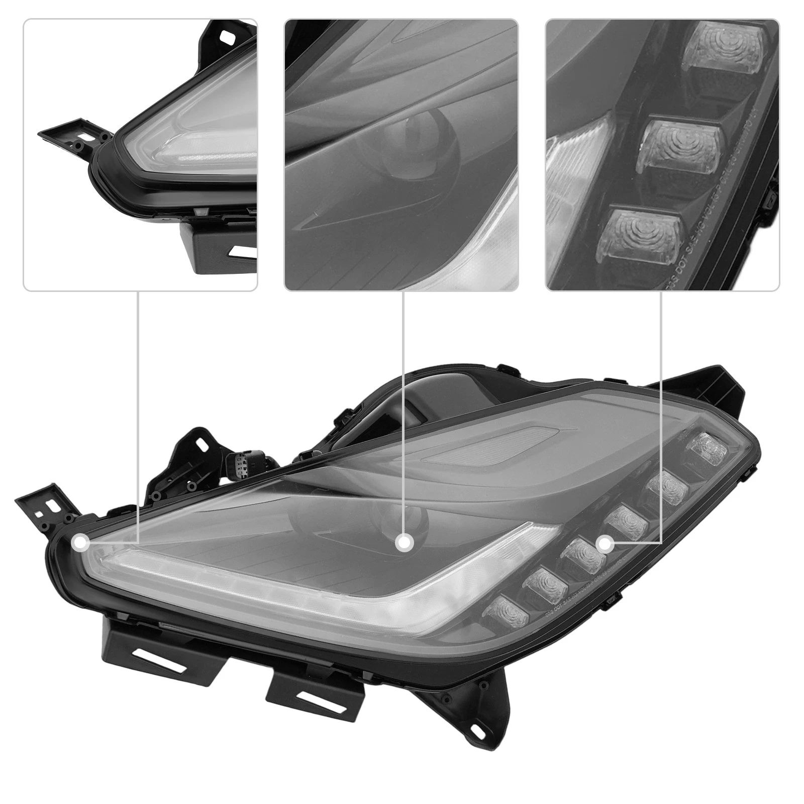 Xenonstrålkastare vänster med LED-varselljus (CORVETTE C7 14–19) - 3