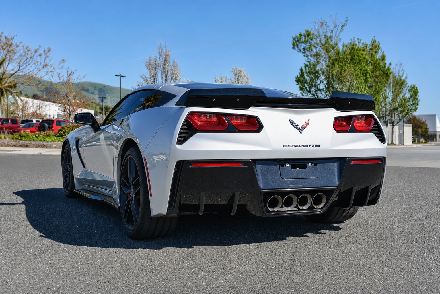 EOS diffuserfenor bak – blanksvarta (CORVETTE C7 14–19) - 5