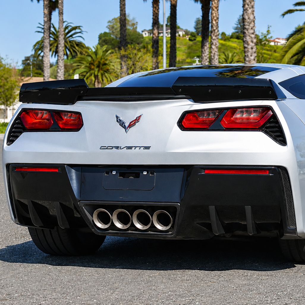 EOS diffuserfenor bak – blanksvarta (CORVETTE C7 14–19)