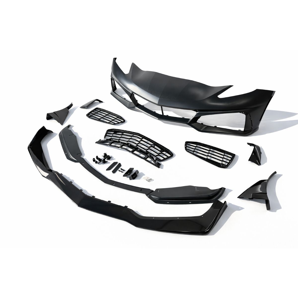 Premium ZR1-inspirerad frontstötfångare – Carbon Flash (CORVETTE C7 14–19) - 2
