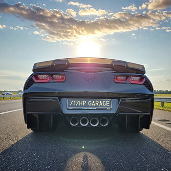 Bakdiffuser med fenor – blanksvart (CORVETTE C7 14–19)