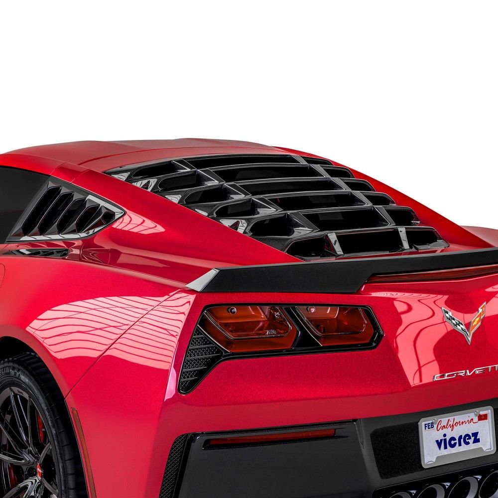 Bakrutelouver – blanksvart (CORVETTE C7 14–19) - 5