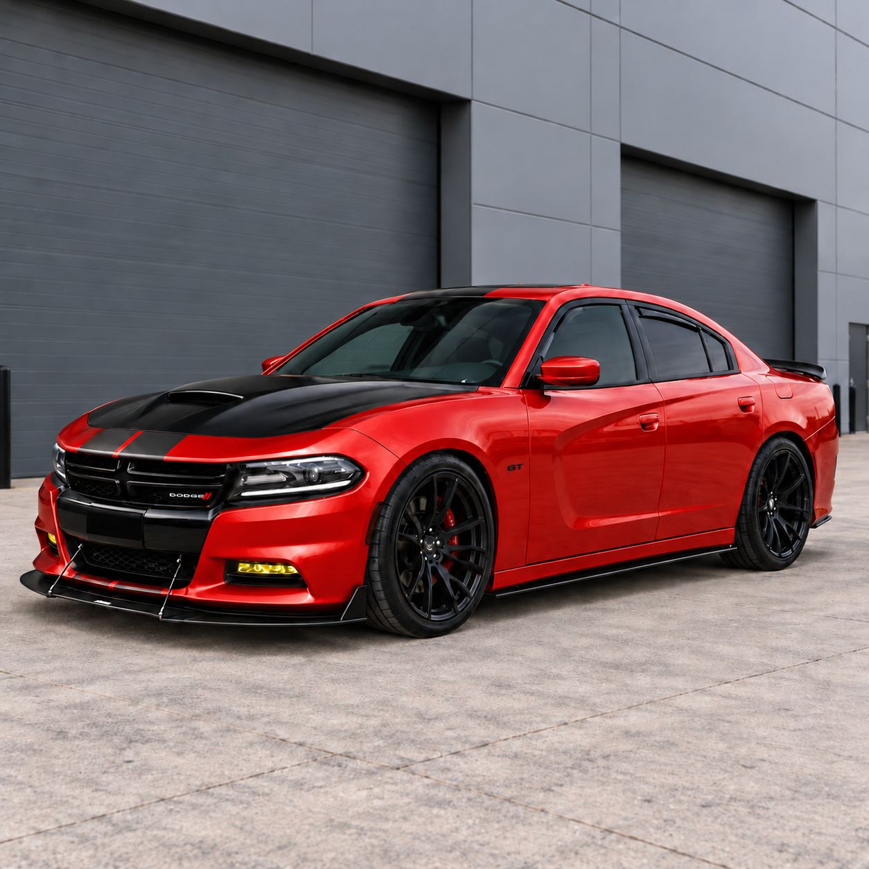Sidokjolsförlängningar – mattsvart (Charger 15-23 GT, SXT)