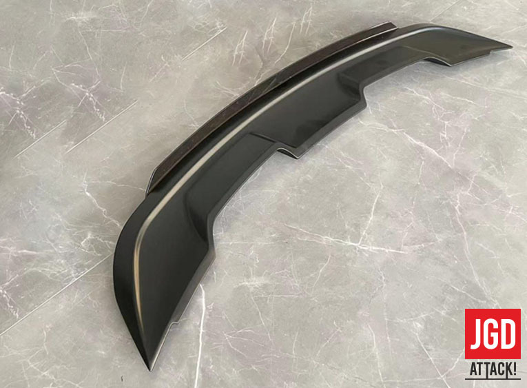 Bakspoiler – GT500/MACH1 stil + Gurney Flap - mattsvart (Mustang 15-23) - 5