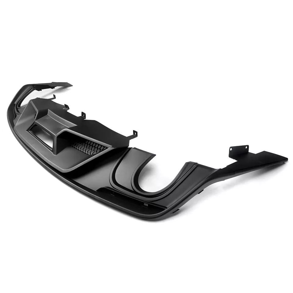 Bakre diffuser – GT500 stil – mattsvart – enkla eller fyra ändrör (Mustang 15-17 Ecoboost Premium, GT Premium) - 5