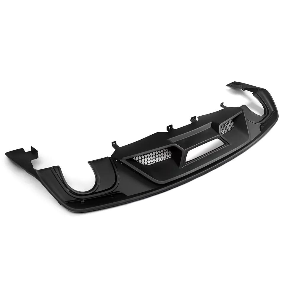 Bakre diffuser – GT500 stil – mattsvart – enkla eller fyra ändrör (Mustang 15-17 Ecoboost Premium, GT Premium) - 6