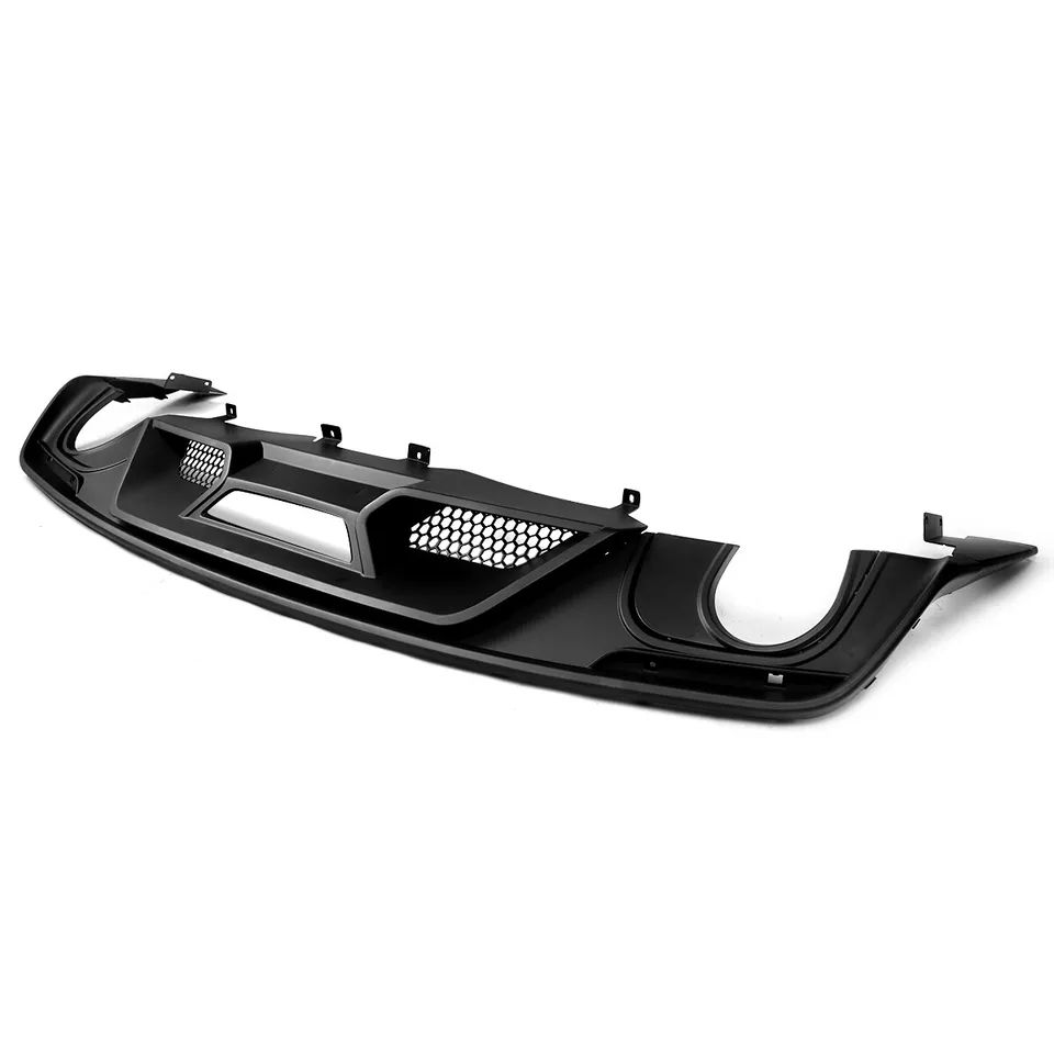 Bakre diffuser – GT500 stil – mattsvart – enkla eller fyra ändrör (Mustang 15-17 Ecoboost Premium, GT Premium) - 4