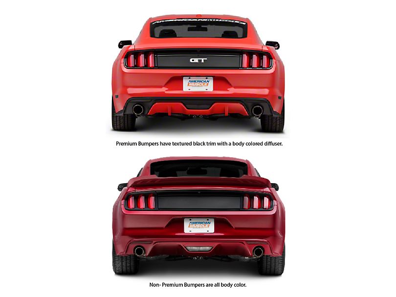 Bakre diffuser – SPEED stil – enkla eller fyra ändrör – mattsvart (Mustang 15-17 GT Premium, EcoBoost Premium) - 10