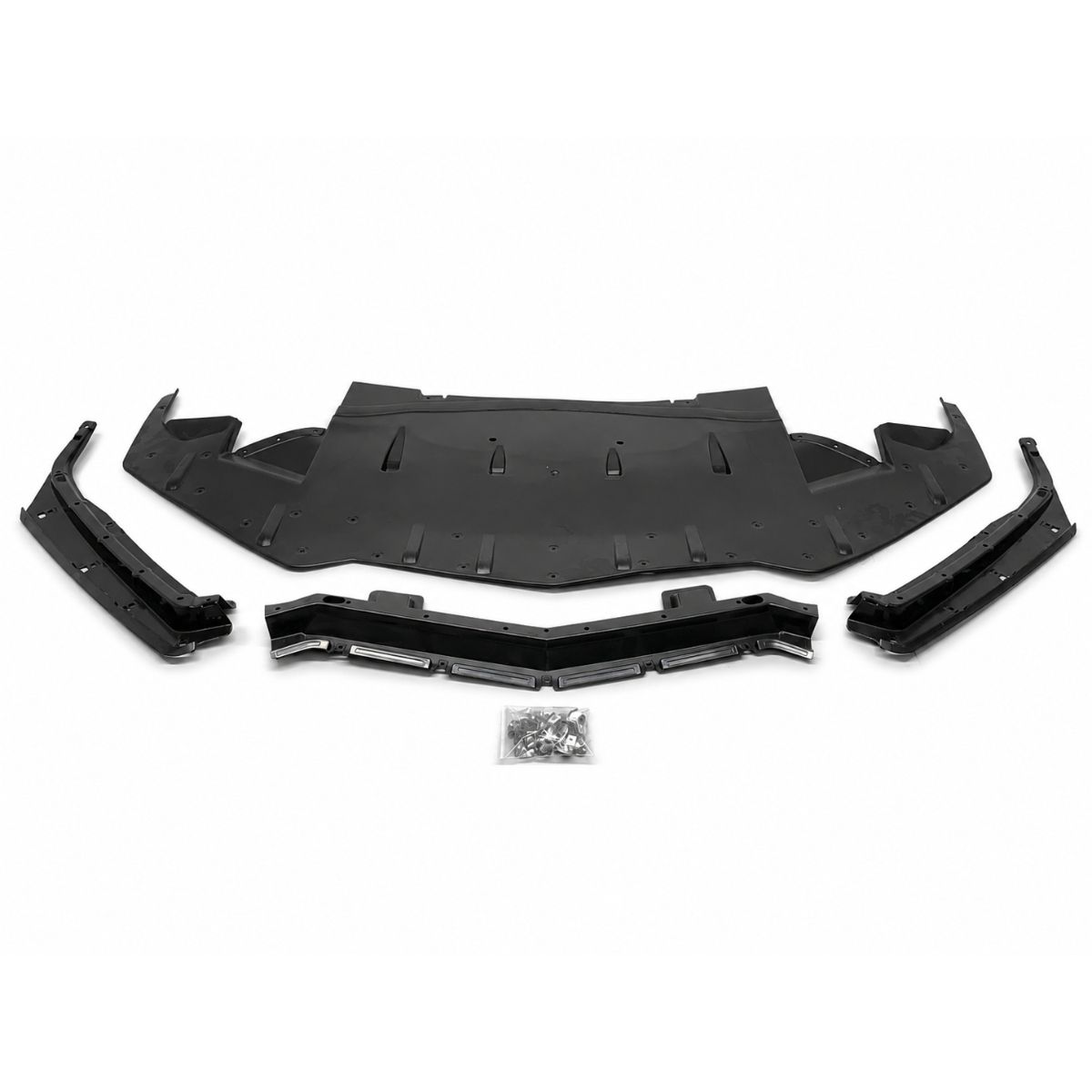 Underplåt och förstärkning för frontsplitter (CORVETTE C8 Stingray 20–26) - 2