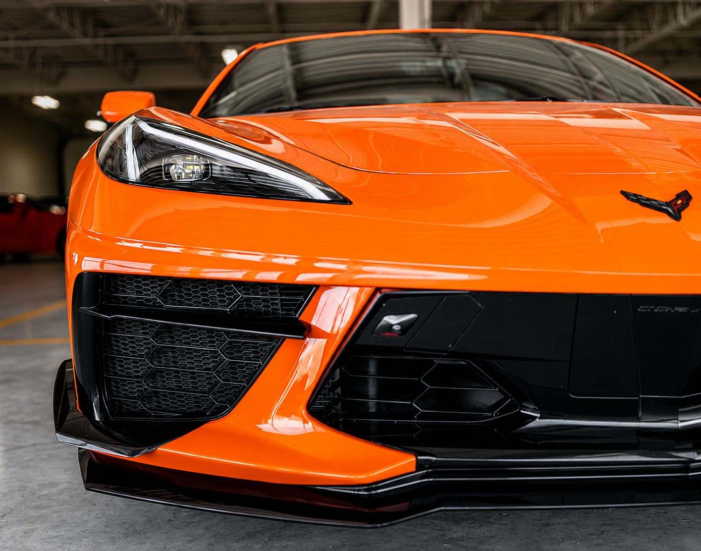 Z06-inspirerade canards fram – blanksvarta (CORVETTE C8 Stingray 20–26) - 6