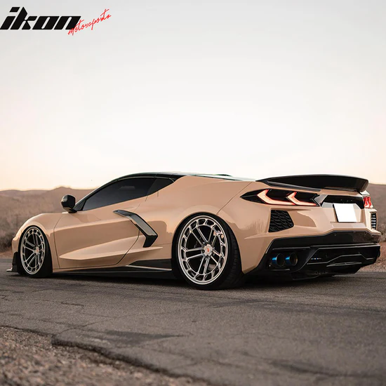 Wickerbill-inspirerad bakspoiler – blanksvart (CORVETTE C8 20–26) - 5