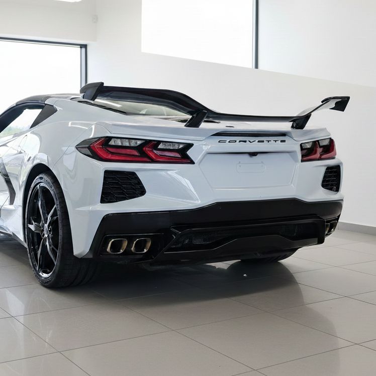 Z06-inspirerad High Wing – blanksvart (CORVETTE C8 Stingray 20–26) - 3