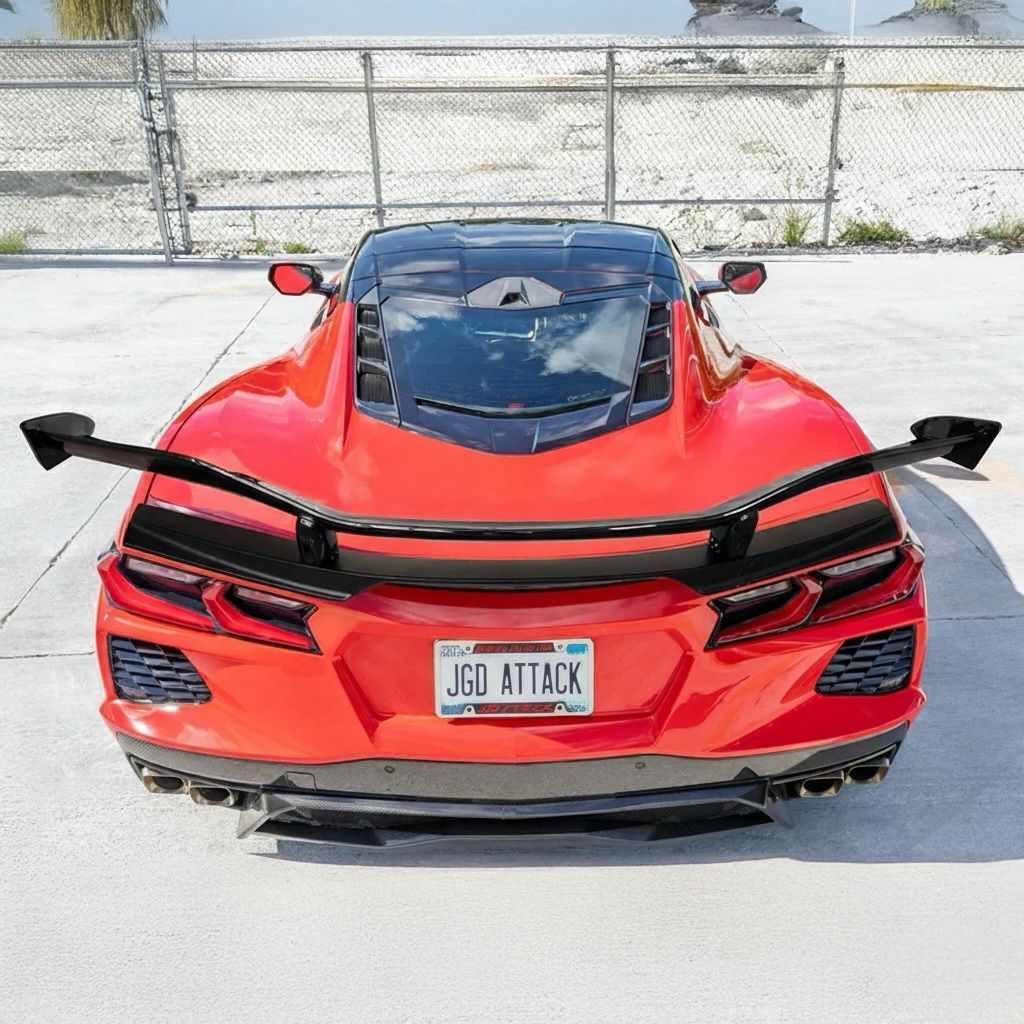 Z06-inspirerad High Wing – blanksvart (CORVETTE C8 Stingray 20–26) - 5