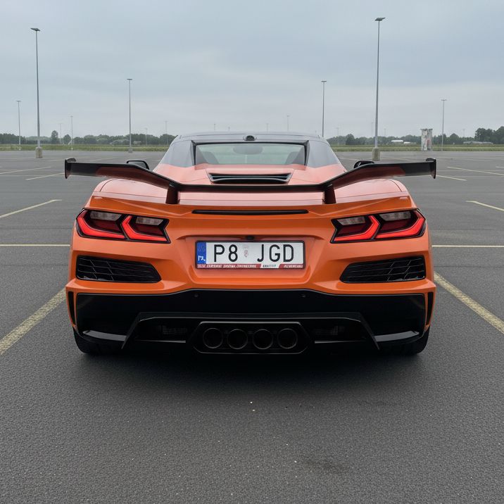 Z06-bakspoiler – blanksvart (CORVETTE C8 Z06 23–26) - 5