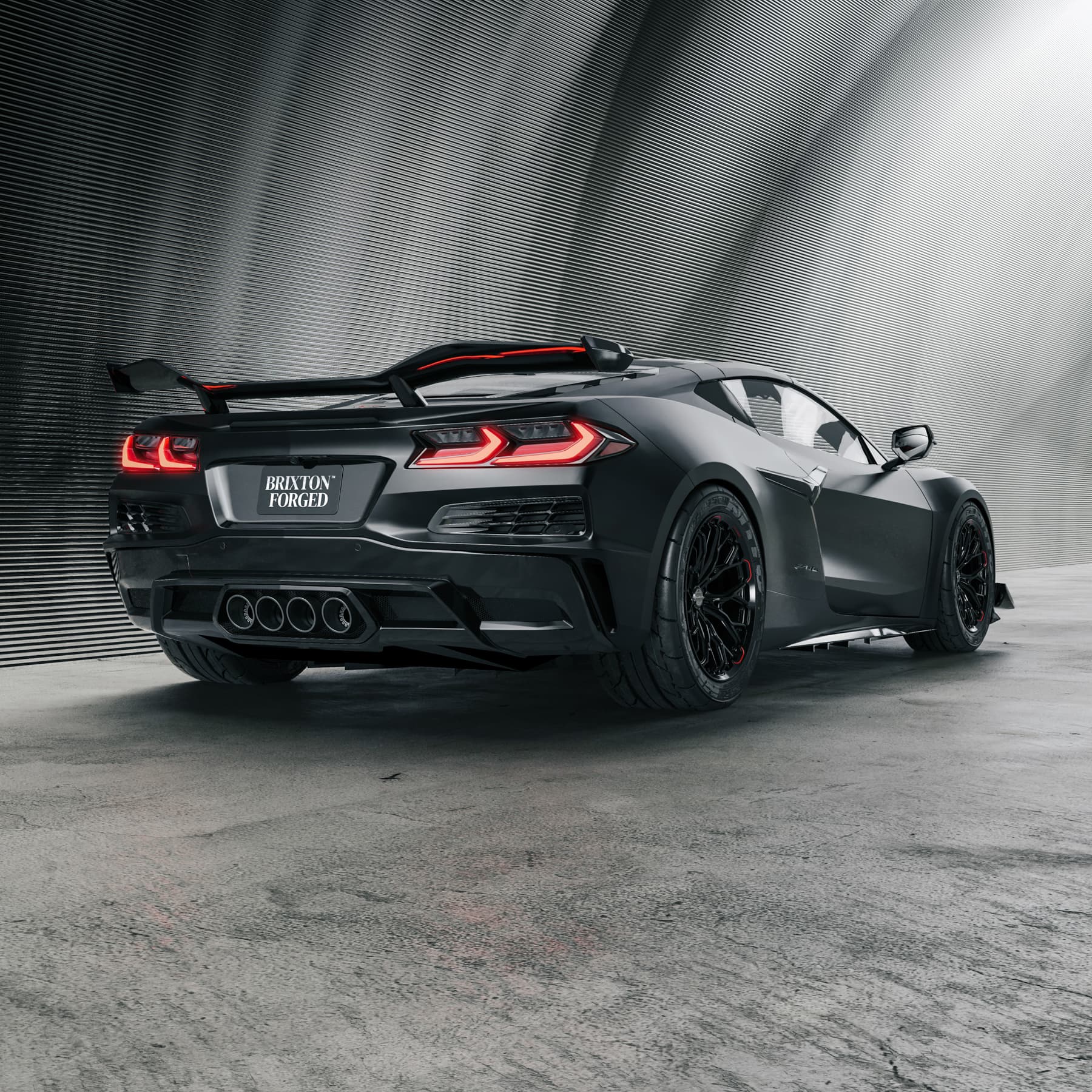 Z06-bakspoiler – blanksvart (CORVETTE C8 Z06 23–26) - 2
