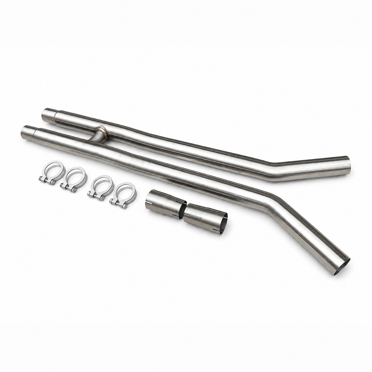 H-pipe i rostfritt stål – resonatorersättning (Mustang 15-17 V6)