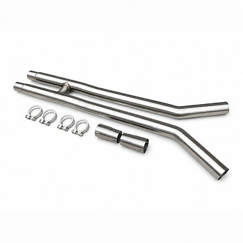 H-pipe i rostfritt stål – resonatorersättning (Mustang 15-17 V6)