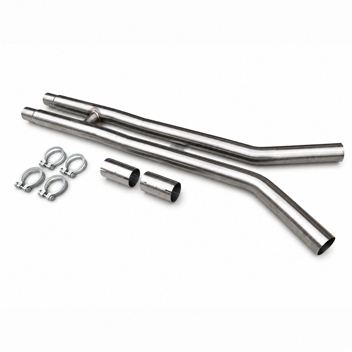 H-pipe i rostfritt stål – resonatorersättning (Mustang 15-26 GT)
