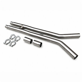 H-pipe i rostfritt stål – resonatorersättning (Mustang 15-26 GT)