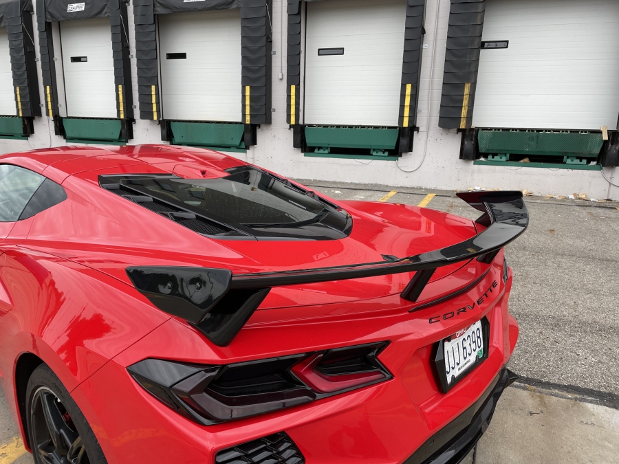 High Wing-bakspoiler – blanksvart (CORVETTE C8 Stingray 20–26) - 5