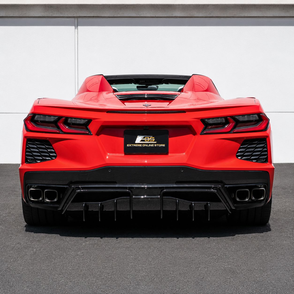 EOS diffuserpanel med fenor – blanksvart (CORVETTE C8 20–26) - 6