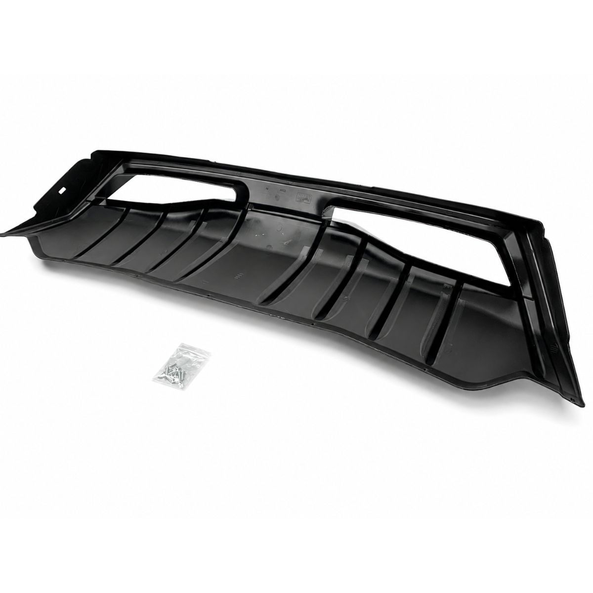 EOS diffuserpanel med fenor – blanksvart (CORVETTE C8 20–26) - 9