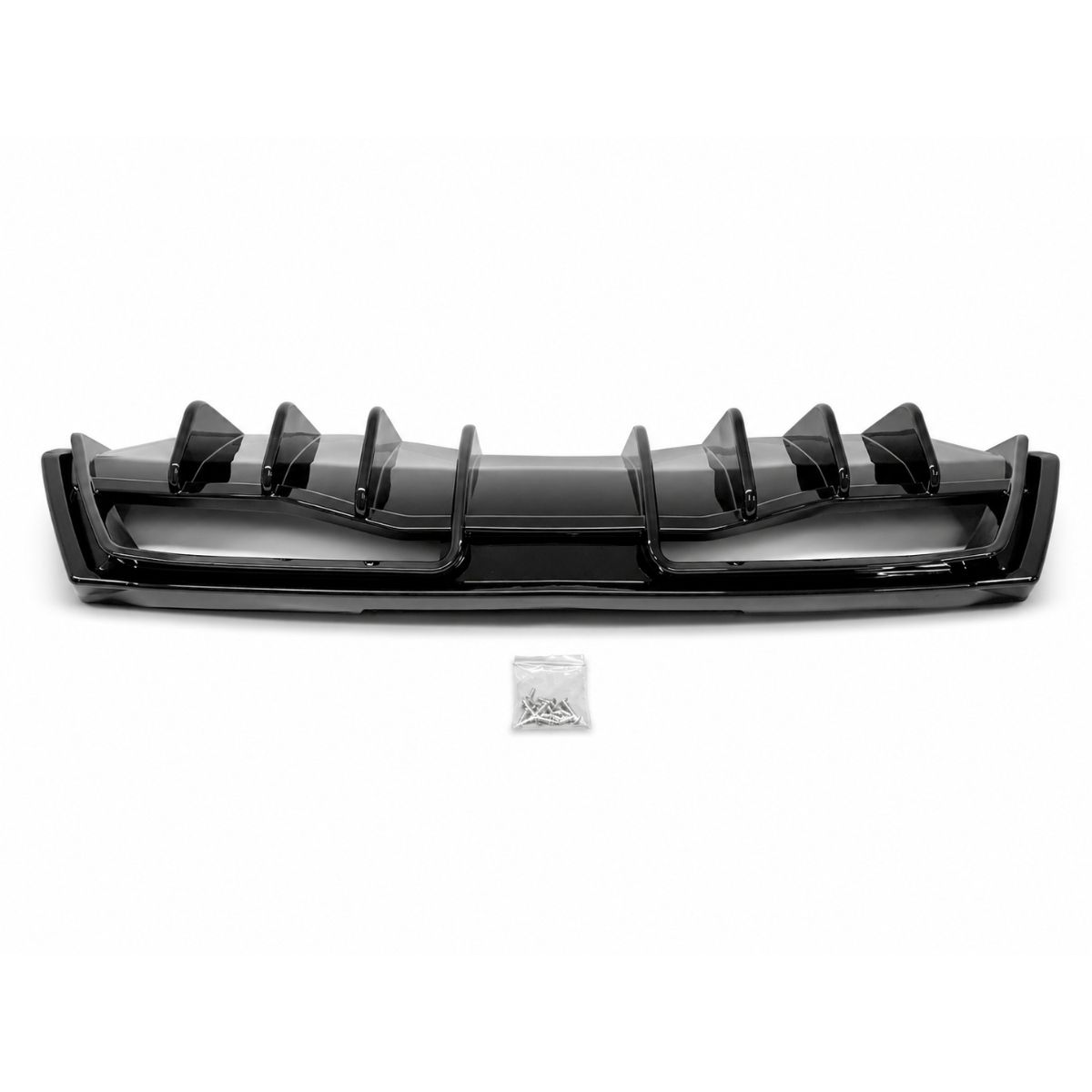 EOS diffuserpanel med fenor – blanksvart (CORVETTE C8 20–26) - 5