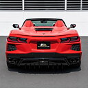 EOS diffuserpanel med fenor – blanksvart (CORVETTE C8 20–26)