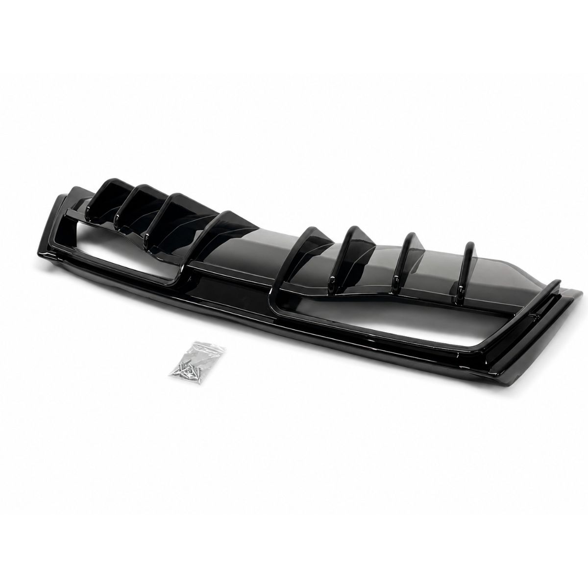 EOS diffuserpanel med fenor – blanksvart (CORVETTE C8 20–26) - 3