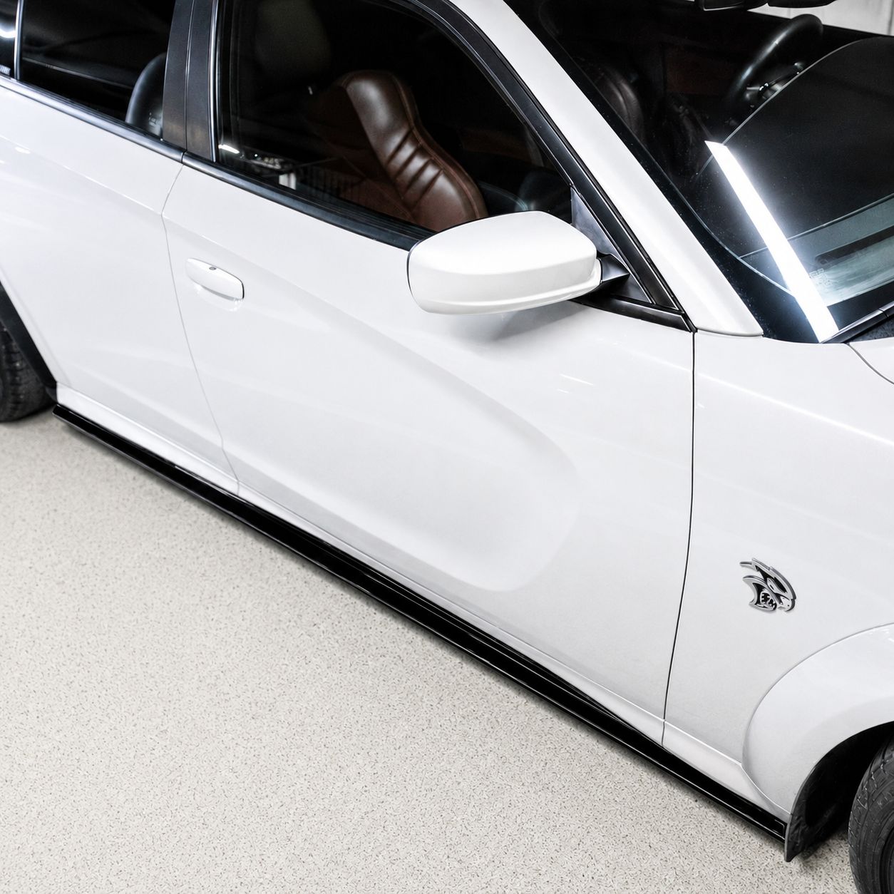 Sidokjolsförlängningar – blanksvart (Charger 20-24 WIDEBODY) - 3