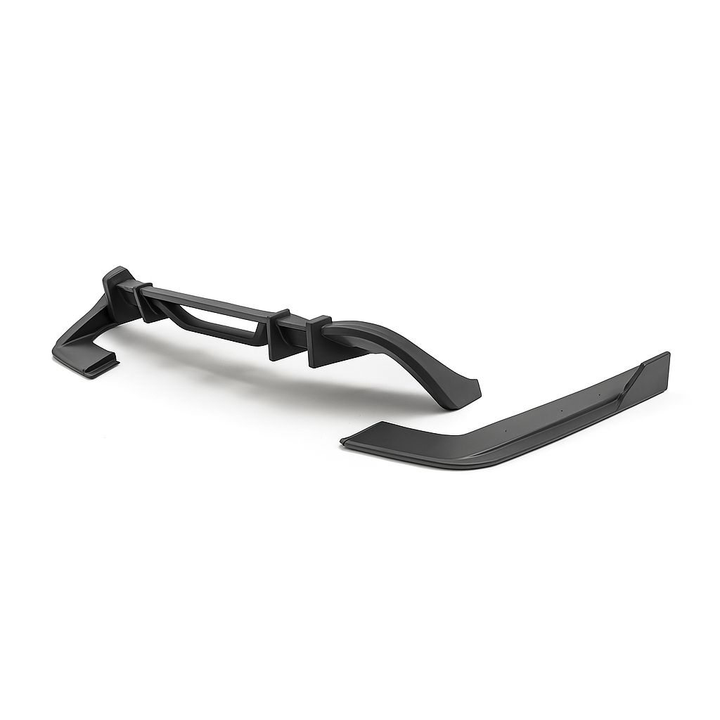 Bakre diffuser – HN stil – mattsvart – enkla ändrör (Mustang 15-17 BASE) - 2