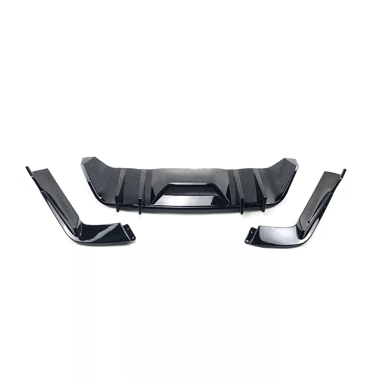Bakre diffuser – HN stil – blanksvart – enkla ändrör (Mustang 15-17 BASE) - 4